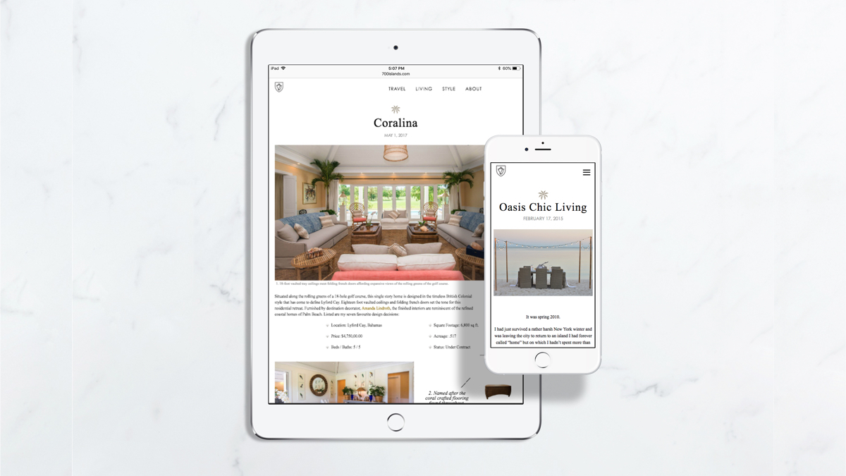 A new website for 700 Islands, reframing the experience of the Bahamian Islands.