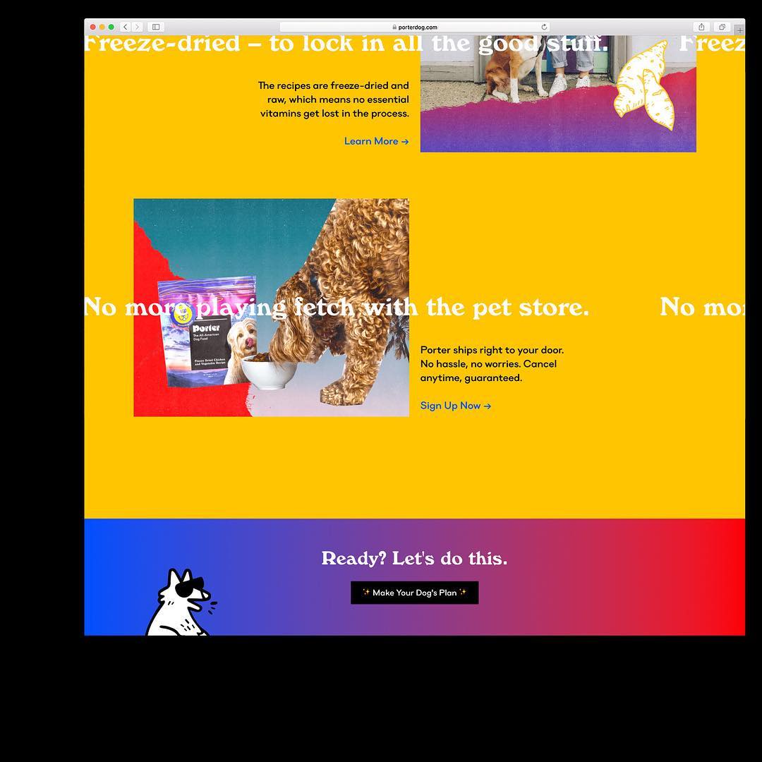 Branding, packaging, creative direction and web-design & development for Porter & Pals