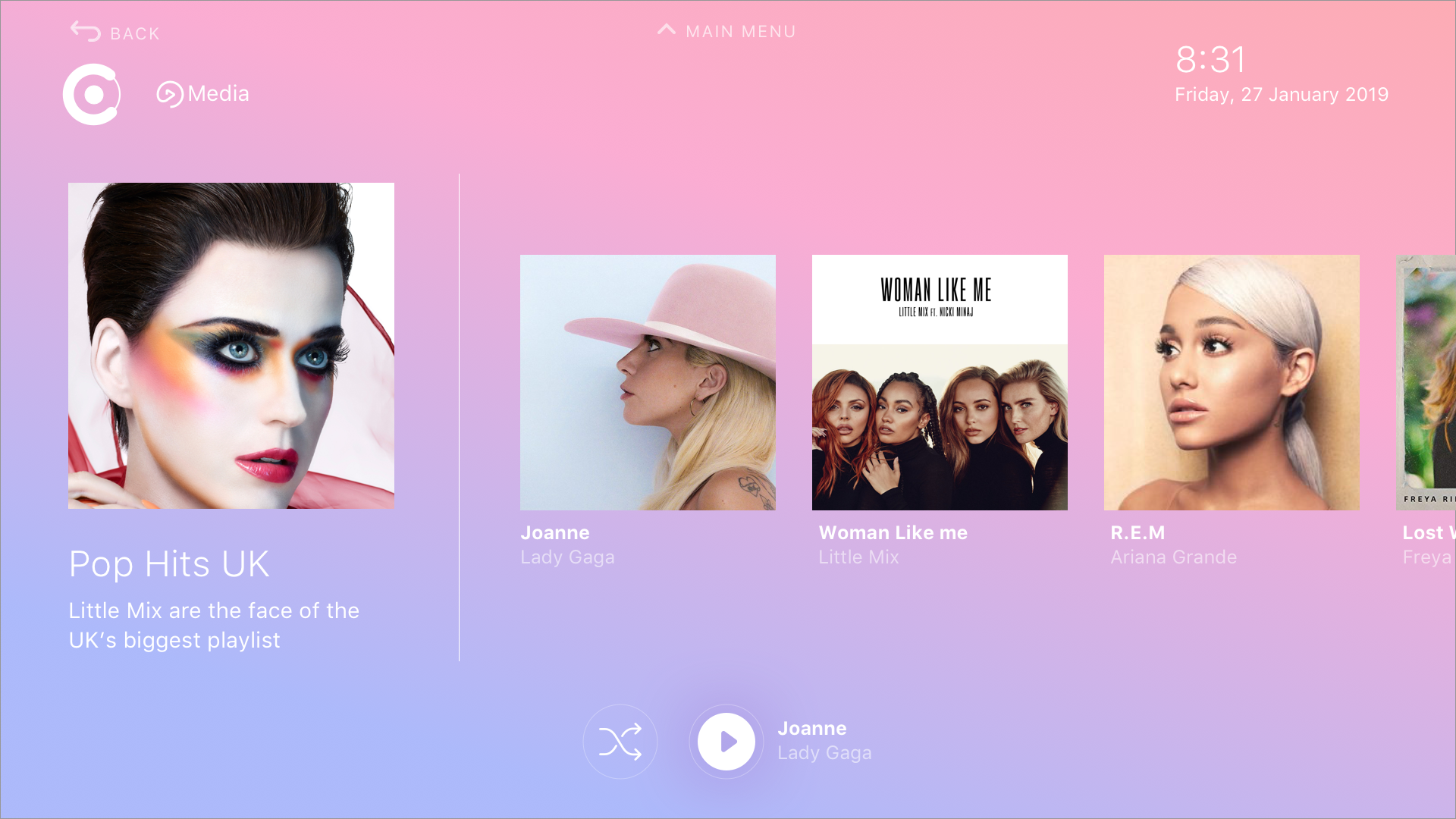 Music TV App Design
