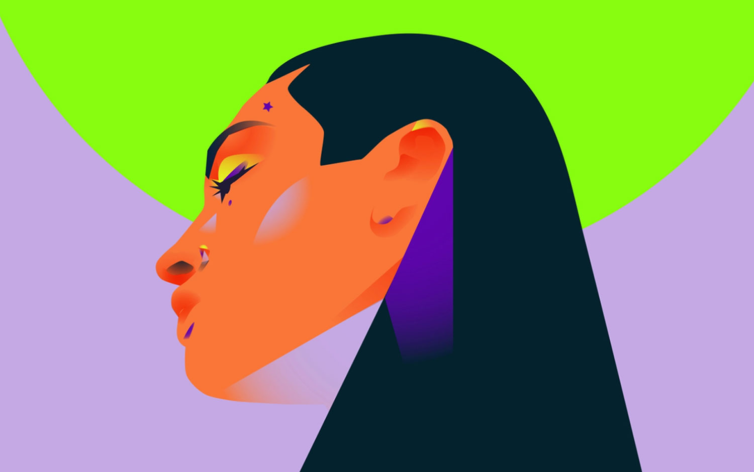 Neon portait by Rokas Aleliūnas