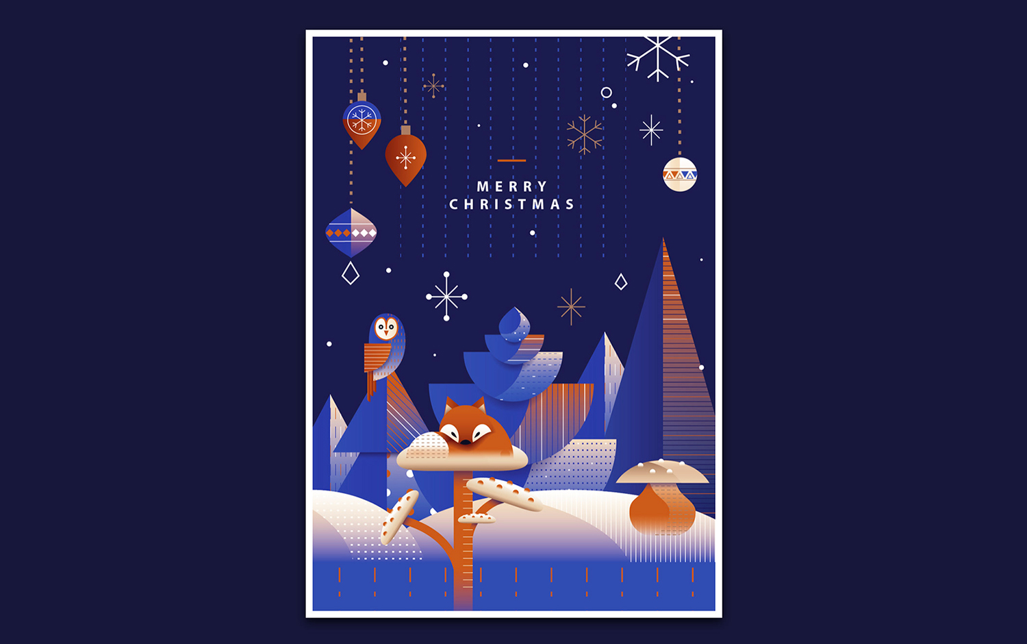 Art Deco Winter Forest Branding by Polar Vectors