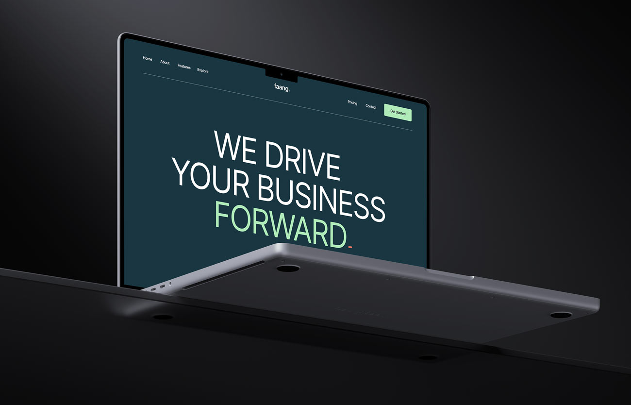 Faang is a classy premium SaaS Webflow template